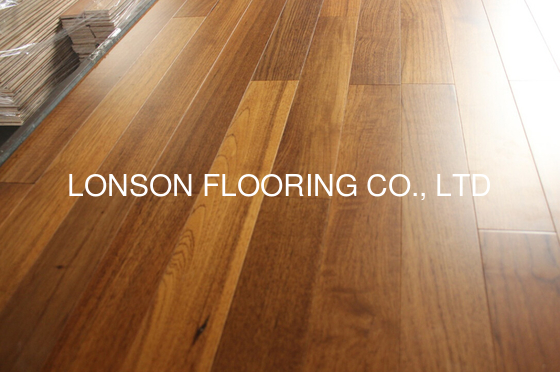 Quality Jointed 2230mm Myanmar Teak Engineered Parquet Flooring, Natural Color And Semi Gloss factory