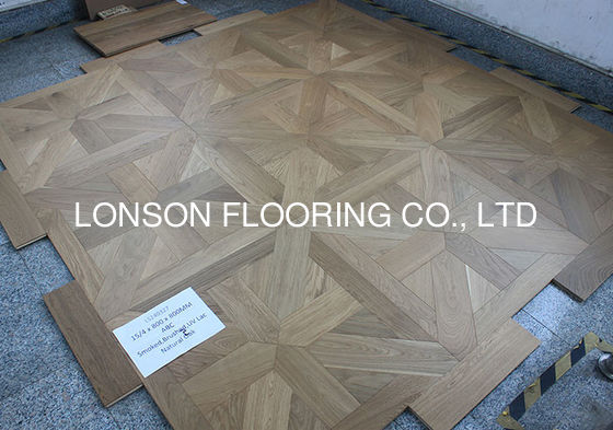 Quality Natural Smoked Oak Parquet Flooring with 800 x 800MM versailles parquet floor tiles factory