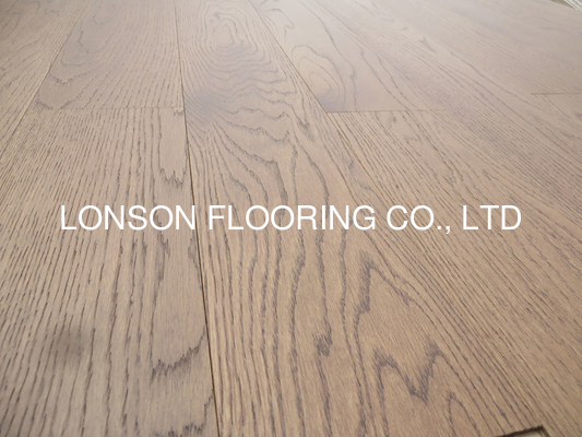 Quality premium grade oak engineered wood flooring, AB, brushed, brown stained factory