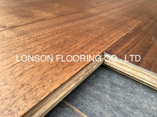 Quality 18mm American Walnut Engineered Wood Flooring with Stained Finish and 25 Years Residential Warranty factory