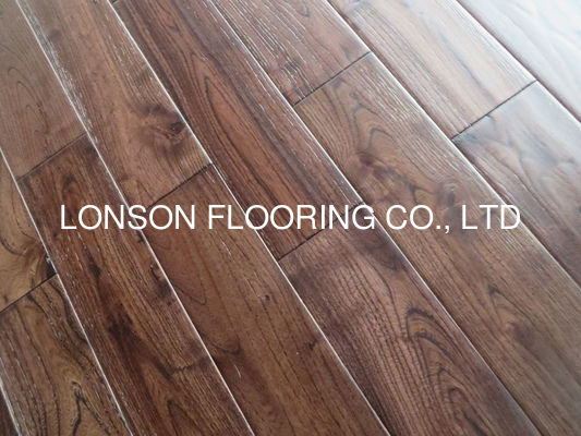 Quality Handscraped Brushed Distressed Engineered Wood Flooring Asian Teak Solid Wood Flooring factory