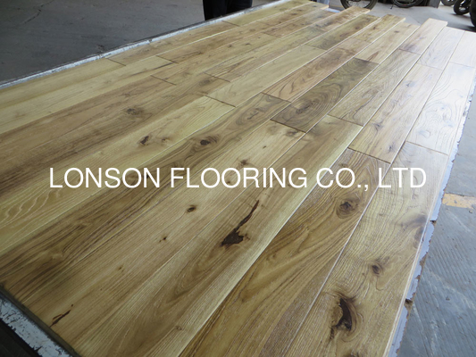 Quality asian teak solid hardwood flooring--natural color and distressed finishing factory
