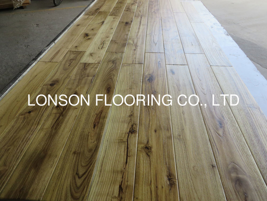 Quality asian teak solid hardwood flooring--natural color and distressed finishing factory