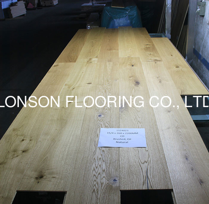 Quality Character Grade Oak Engineererd Wood Flooring, Wide 260mm, Natural Oil factory