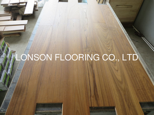 quality premium AB grade Burma Teak Engineered Wood Flooring with slight brushed surface and natural vanished factory