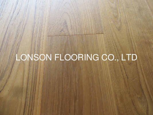 quality premium AB grade Burma Teak Engineered Wood Flooring with slight brushed surface and natural vanished factory