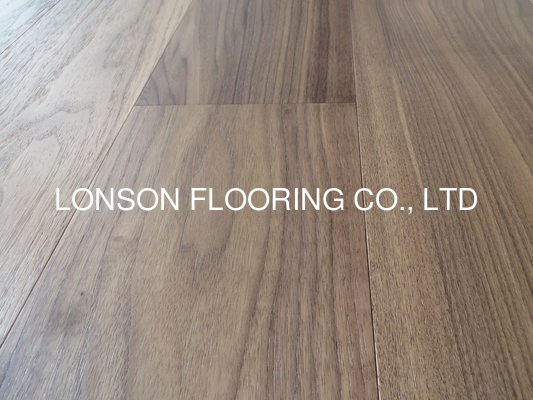 Quality brushed American Walnut wide plank engineered hardwood flooring, natural color factory