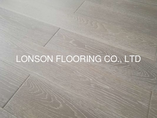 Quality Light Grey Washed Russian Oak Engineered Hardwood Flooring Premium AB Grade factory