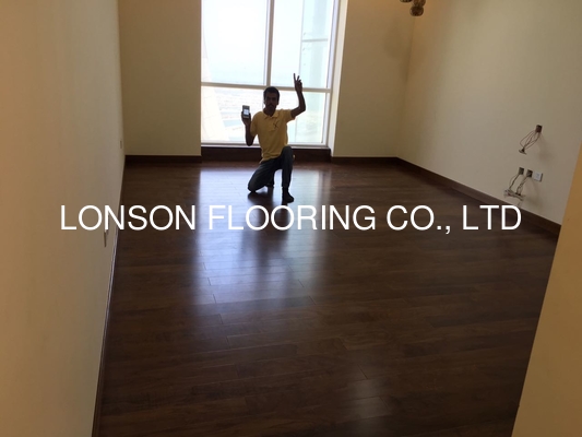 Quality stained Rotary American Walnut Engineered hardwood Flooring, selected grade factory