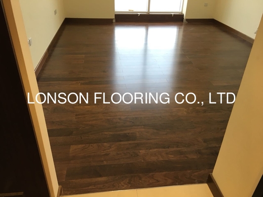 Quality stained Rotary American Walnut Engineered hardwood Flooring, selected grade factory