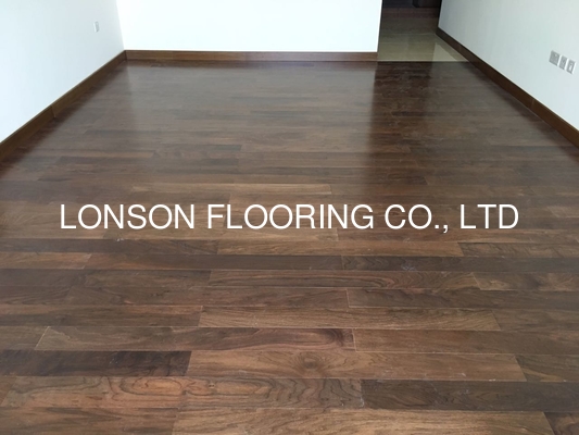 Quality stained Rotary American Walnut Engineered hardwood Flooring, selected grade factory
