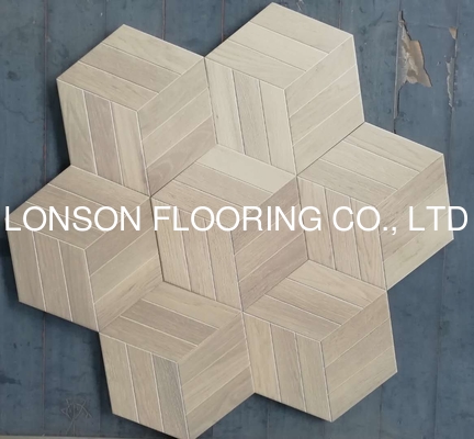 quality Art Parquetry, Hexagon In Oak Wood Engineered Parquet Flooring With Different Styles factory