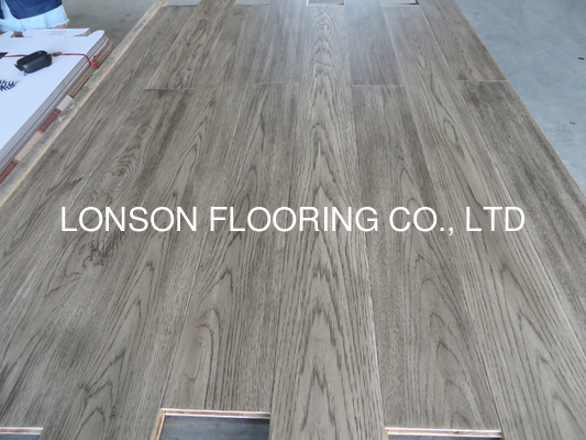Quality hickory engineered hardwood flooring to Canada, Modern gray stain factory