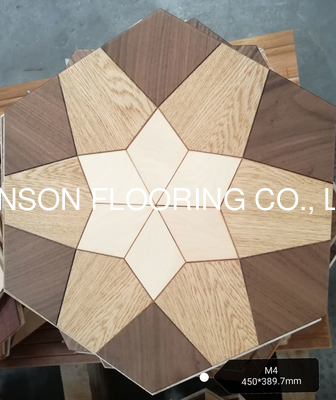Quality Hexagon wood engineered parquet flooring with different styles and mixed woods factory
