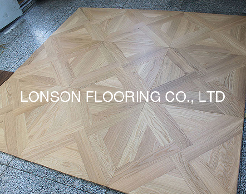 Quality Bespoke Pattern Oak Versailles Engineered Flooring, No Bevel, Natural Vanished factory