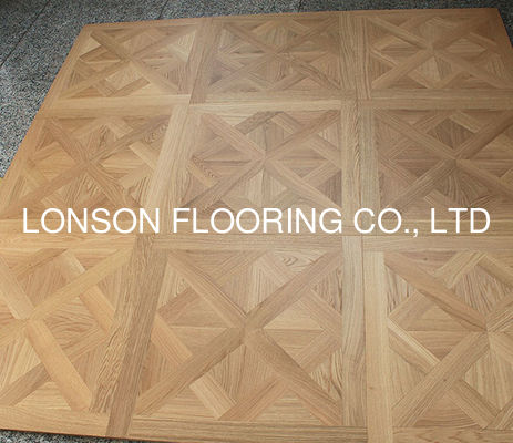 Quality A/B Grade European Oak Versailles Panels Flooring with Brushed UV Lacquer and Tongue & Groove Joint factory