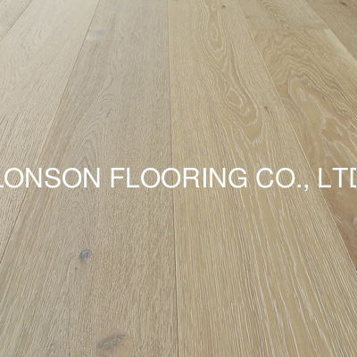 Quality Popular Brushed White Washed UV Lac Oak Engineered Wood Flooring, Thickness 15/4mm factory