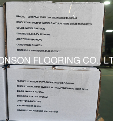 Quality Invisible Natural Oak Multi-Ply Hardwood Flooring, Good Quality, 190MM factory