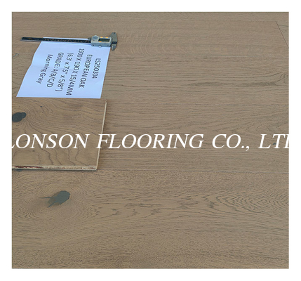 Character Grade Oak Engineered Wood Flooring, Morning Gray, Micro Bevel