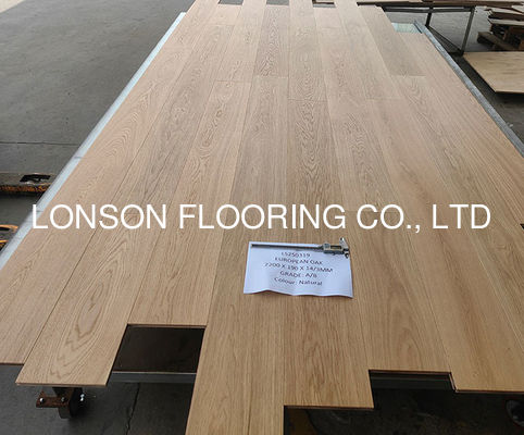 Quality Prime Natural Lacquered Oak Engineered Wood Flooring, 2200 x 190MM factory