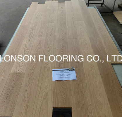 Quality Prime Natural Lacquered Oak Engineered Wood Flooring, 2200 x 190MM factory
