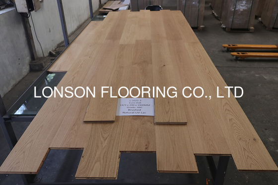 quality Natural Lacquered A/B/C Grade Oak Engineered Wood Flooring, Origin: Indonesia factory