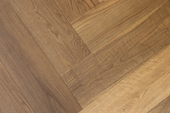quality White Oak Herringbone Engineered Hardwood Flooring, Smoked, UV Oil factory
