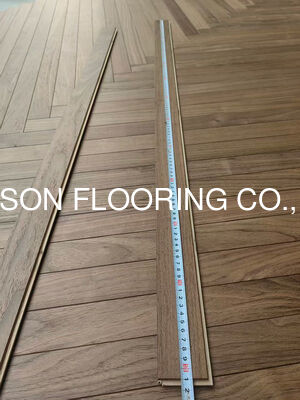 Quality 52mm American Walnut Herringbone Parquet Flooring with 3MM Top Veneer and 1210 x 52 x 10MM Size factory