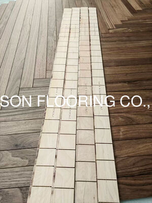 Quality 52mm American Walnut Herringbone Parquet Flooring with 3MM Top Veneer and 1210 x 52 x 10MM Size factory