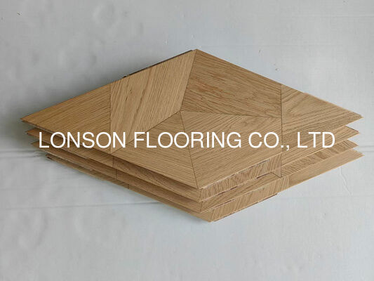 Quality Diamond Shaped Oak Engineered Wood Flooring, Unique Design, ABC Grade factory