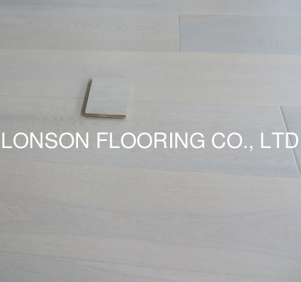 Quality White Stained Russian Oak engineered hardwood flooring, premium AB grade factory
