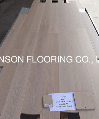 Quality White Stained, European Oak Engineered Timber Flooring, Legal Sourced factory