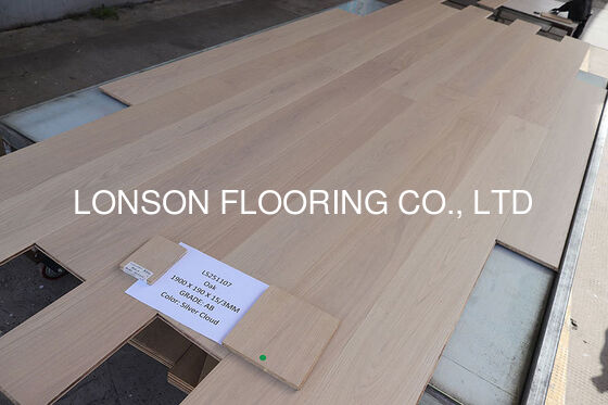 Quality White Stained, European Oak Engineered Timber Flooring, Legal Sourced factory