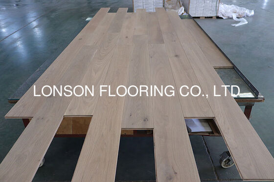 Quality Smoked, White Oiled Oak Engineered Wood Flooring, 190 X 15/4MM, Character factory