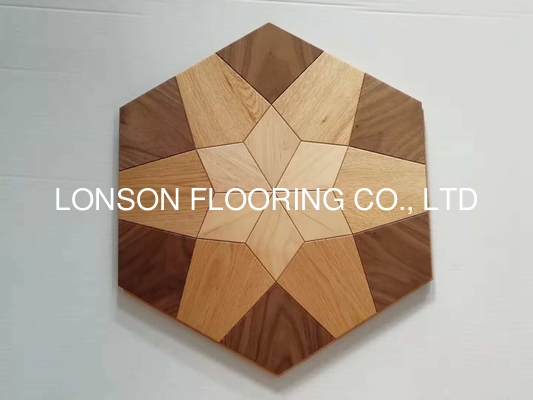 quality Hot sales Hexagon Parquetry in different woods with competitive prices to Japan factory