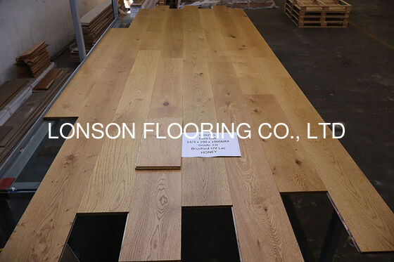 Quality European Oak Multi-Layers Engineered Hardwood Flooring in Honey Color with 25 Years Warranty factory