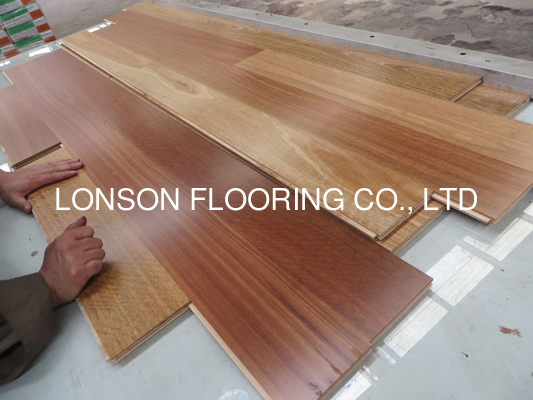quality square edged Australian Spotted Gum Engineered Timber Flooring, tongue and groove joint factory