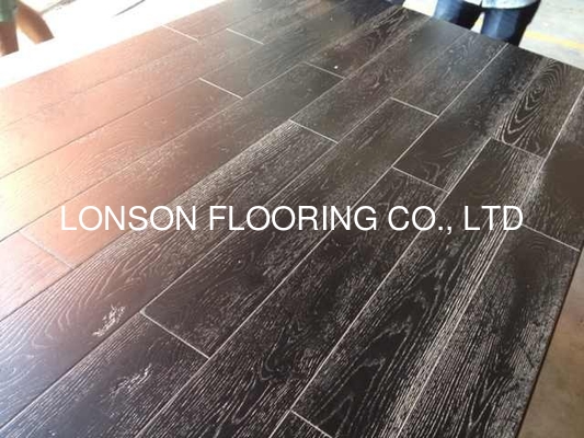 quality rustic White Oak Solid Hardwood Flooring, CD grade with different stains and finishing factory