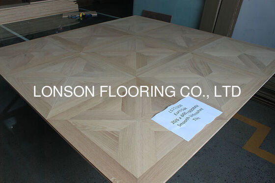 Quality Parquet Oak Flooring Tiles, Unfinished, No Bevel, 600 x 600 x 20/6mm factory