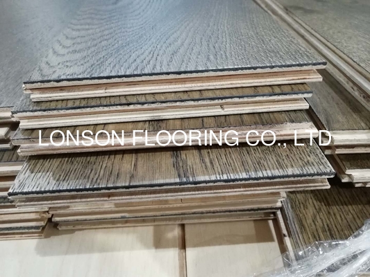 Quality Brown stained European Oak Engineered timber flooring, wood flooring supplier & exporter factory
