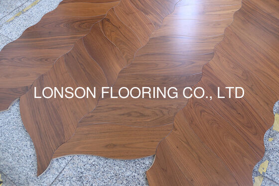 Quality Geometric Parquet FlooringShaped Engineered Walnut Parquet Flooring High Level And Special Flooring Multi layer Tongue and Groove Structure with Eucalyptus and Birch Plywood factory
