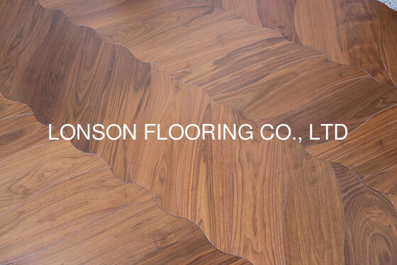 Quality Geometric Parquet FlooringShaped Engineered Walnut Parquet Flooring High Level And Special Flooring Multi layer Tongue and Groove Structure with Eucalyptus and Birch Plywood factory