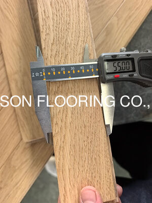Quality 55mm Oak Herringbone Parquet Flooring with 4MM Top Veneer and 1200 x 55 x 14MM Size factory