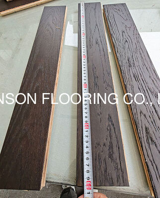 Quality Dark Brown Oak Engineered Wood Flooring, Herringbone Parquet, 600 x 90MM factory