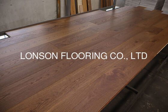 Quality Dark Smoked, Natural Lacquered Oak Wide Plank Flooring to EU, Anti-dumping Free factory