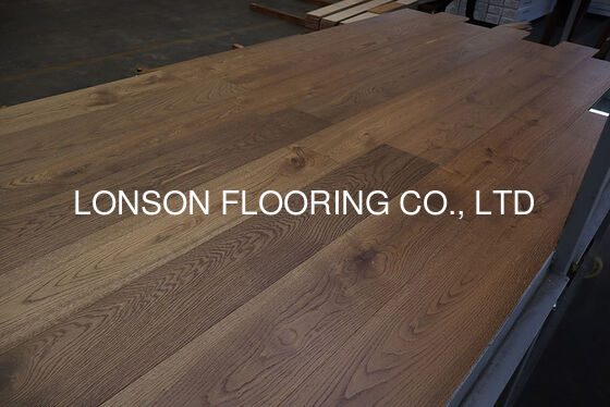 Quality Dark Smoked, Natural Lacquered Oak Wide Plank Flooring to EU, Anti-dumping Free factory