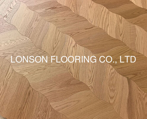Quality Red Oak Leaf-patterned Geometric Wood Flooring, Prime Quality factory
