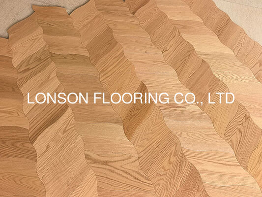 Quality Red Oak Leaf-patterned Geometric Wood Flooring, Prime Quality factory