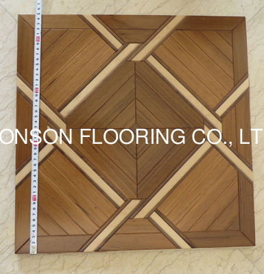 Quality Premium Art Parquetry Tiles In Teak Walnut And Birch Engineered Wood Flooring factory