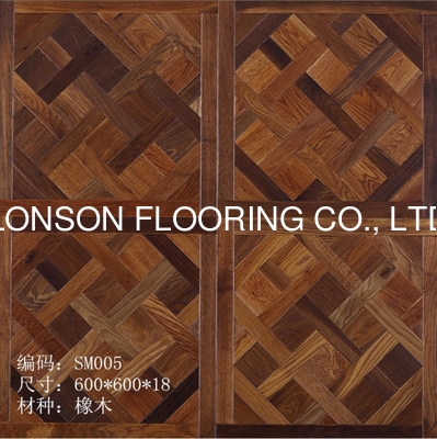 Quality French Oak Versailles Parquetry wood flooring with different finishing and stains factory
